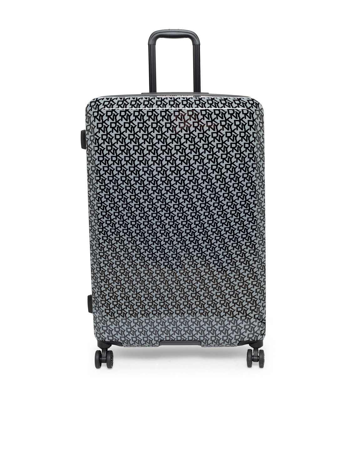 

DKNY Black White Printed VINTAGE SIGNATURE Hard-Sided Large Trolley Suitcase