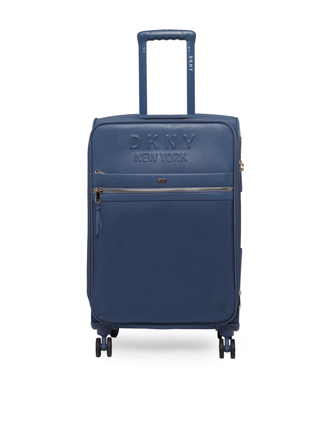 

DKNY Blue Solid TRADEMARK Soft-Sided Medium Trolley Suitcase
