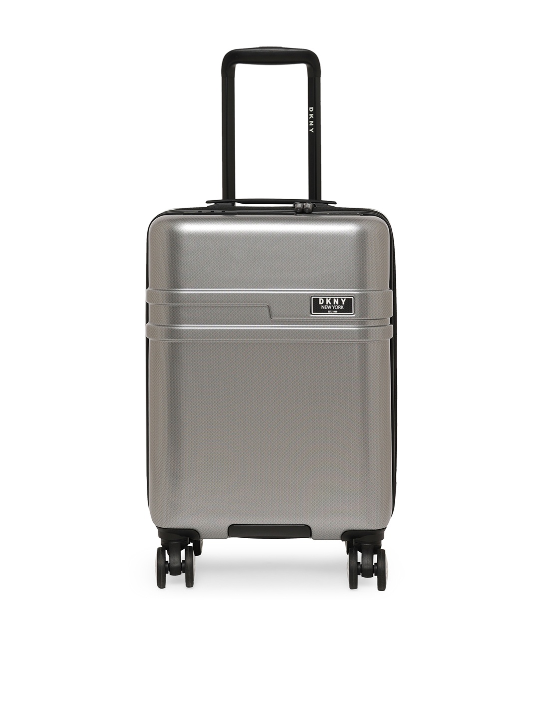 

DKNY Silver-Toned Textured DASH Hard-Sided Cabin Trolley Suitcase