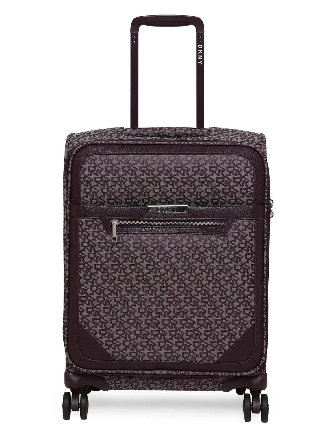 

DKNY SIGNATURE LUX Range Graphite & Cordavan Color Soft Cabin Luggage, Grey