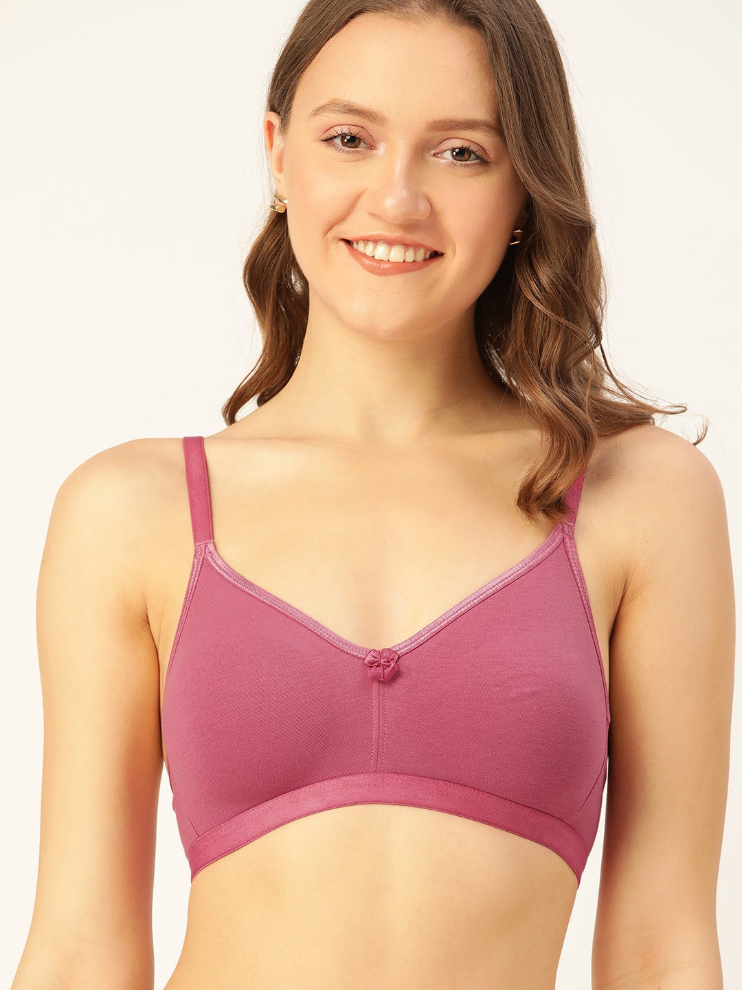 

DressBerry Mauve Solid T-shirt Bra