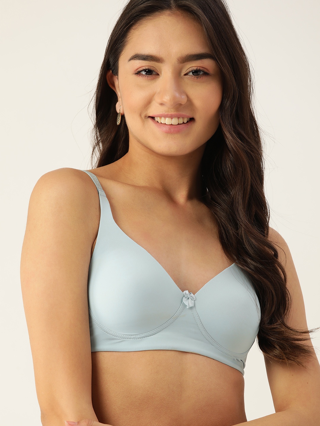 

DressBerry Blue Solid T-shirt Bra - Lightly Padded