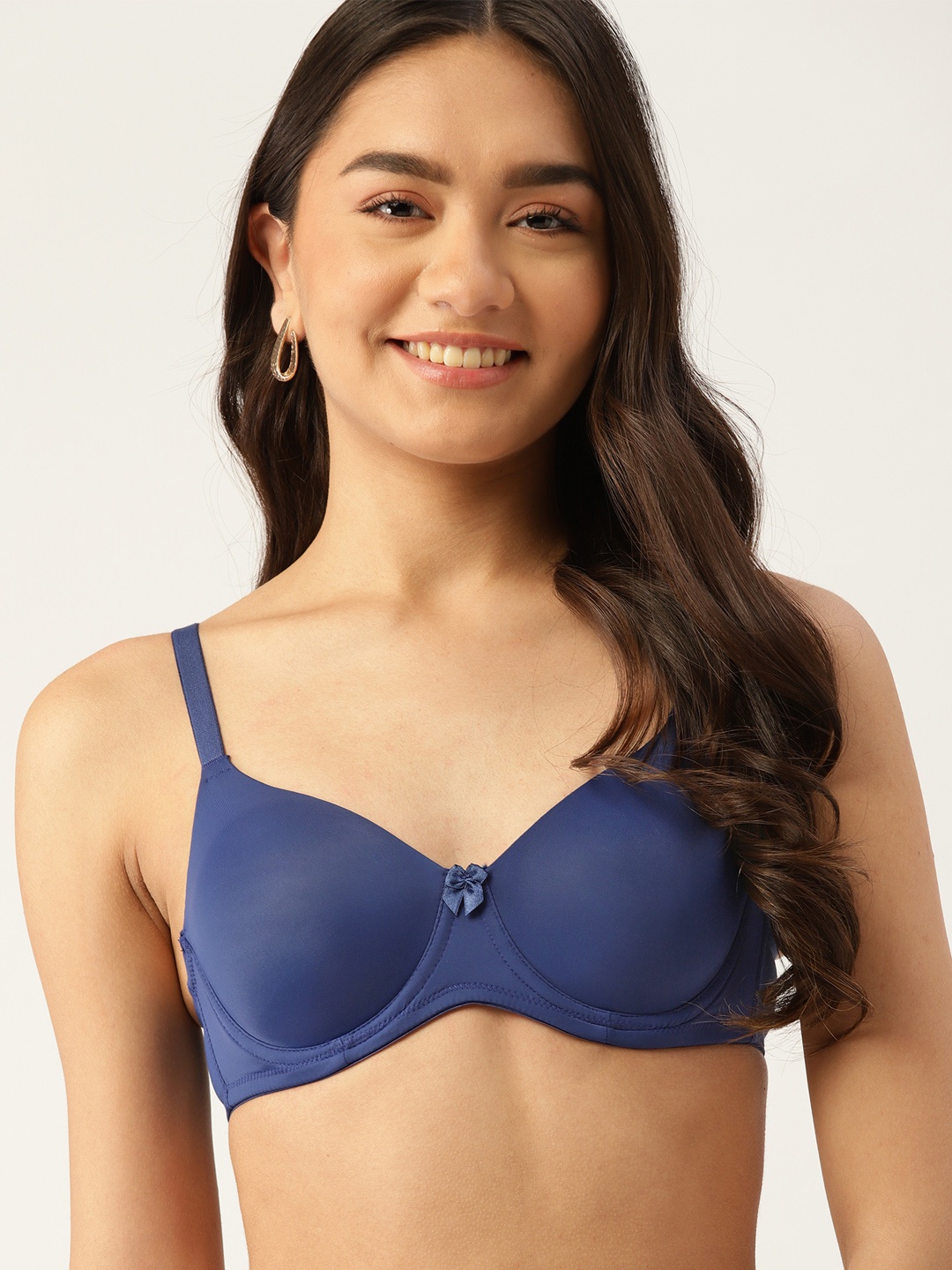 

DressBerry Navy Blue Solid Underwired Lightly Padded T-shirt Bra DB-DRM-ZIV-09E