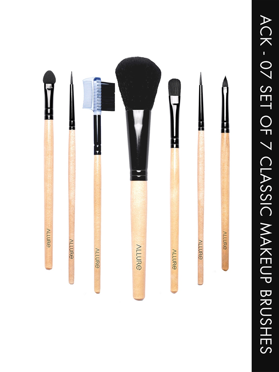 

Women Classic Pack of 7 Makeup Brush Set ACK-07, Beige
