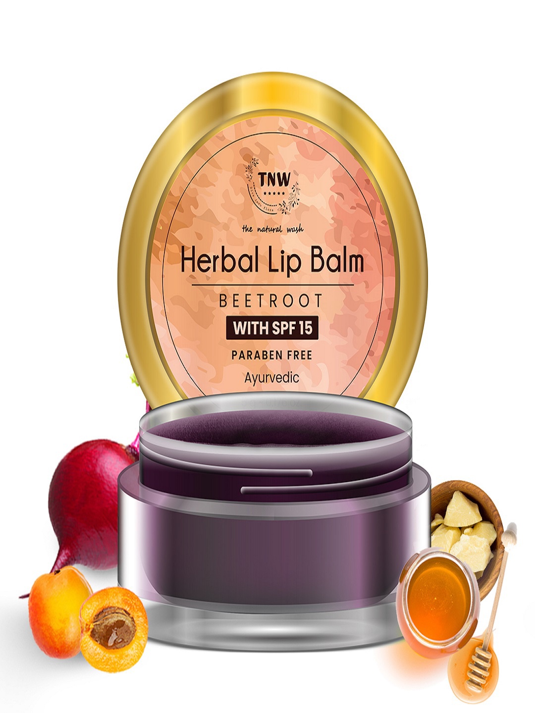 

TNW the natural wash Herbal Beetroot Lip Balm For Dry, Chapped & Soft Lips 5 gm, Pink