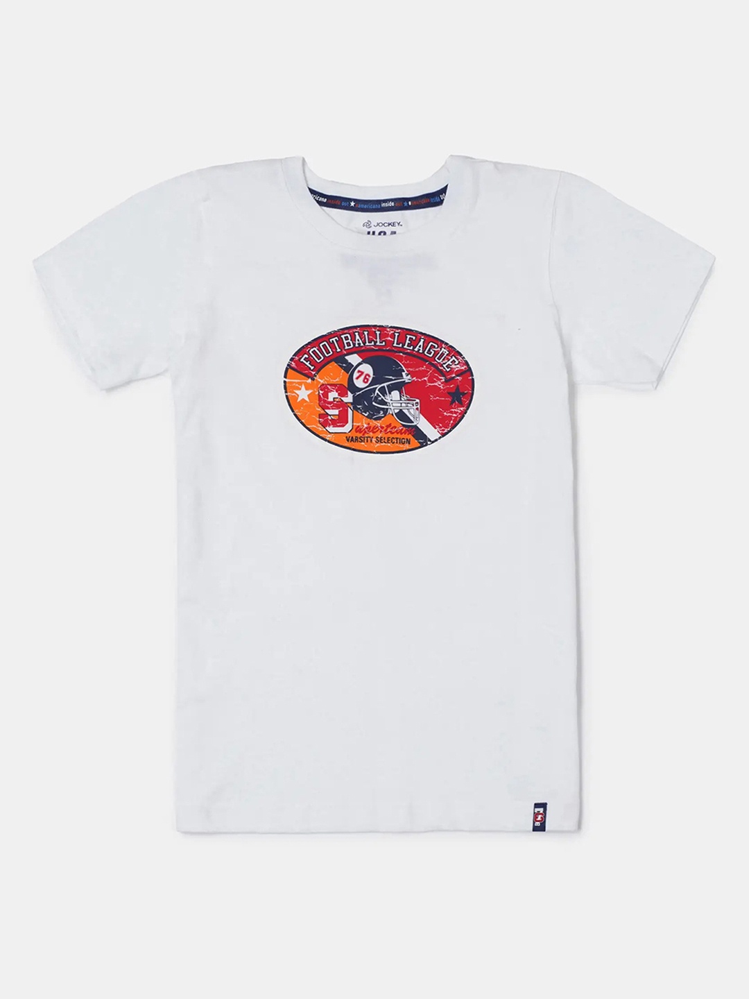 

Jockey Boys White & Red Printed T-Shirt