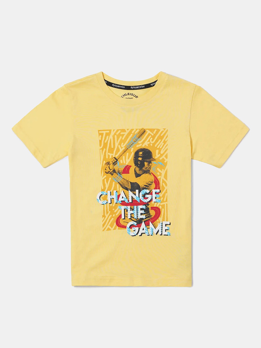 

Jockey Boys Super Combed Cotton Graphic Printed T-shirt - AB23, Yellow