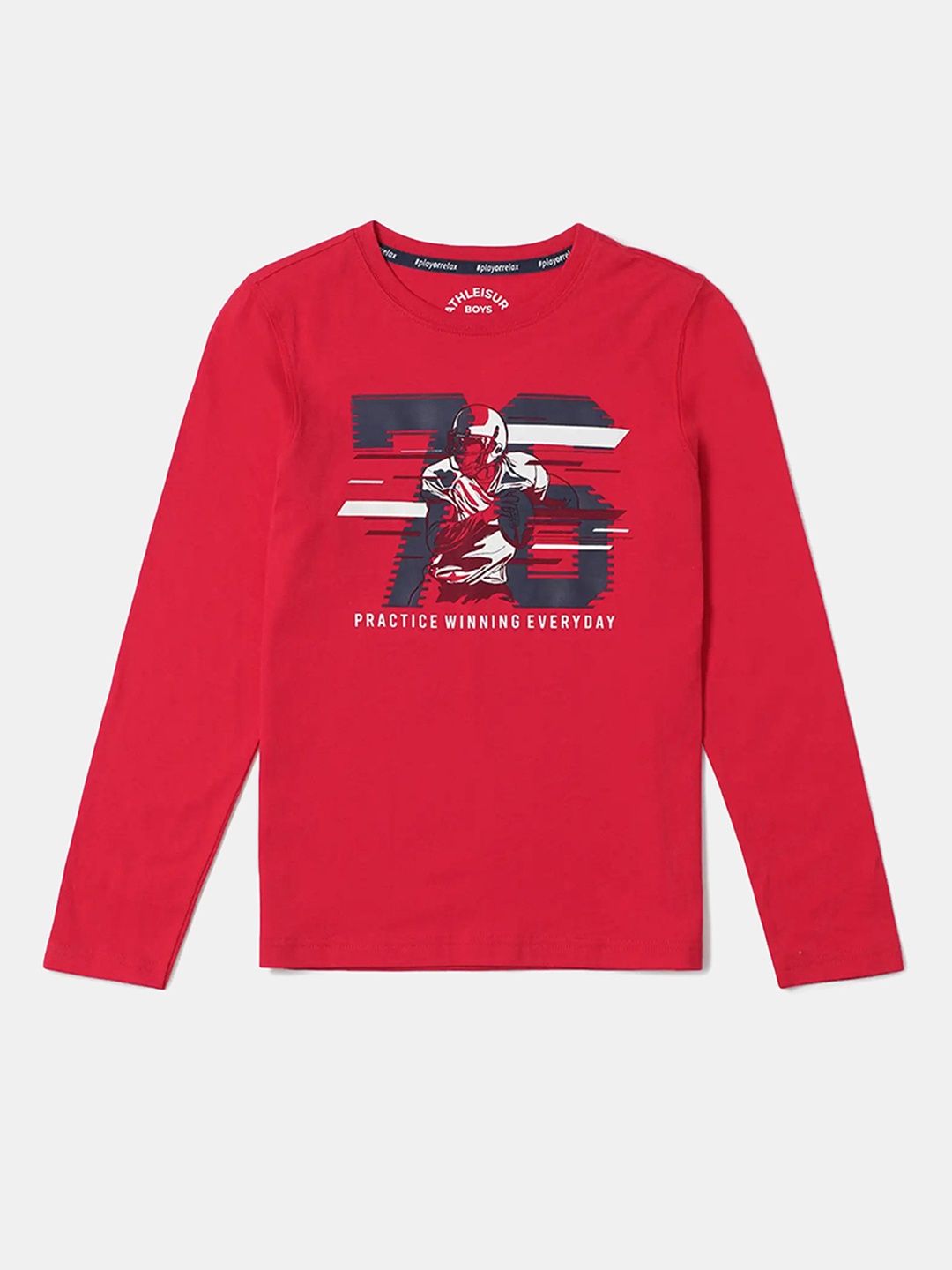 

Jockey Boys Super Combed Cotton Graphic Printed Tshirt-AB25, Red