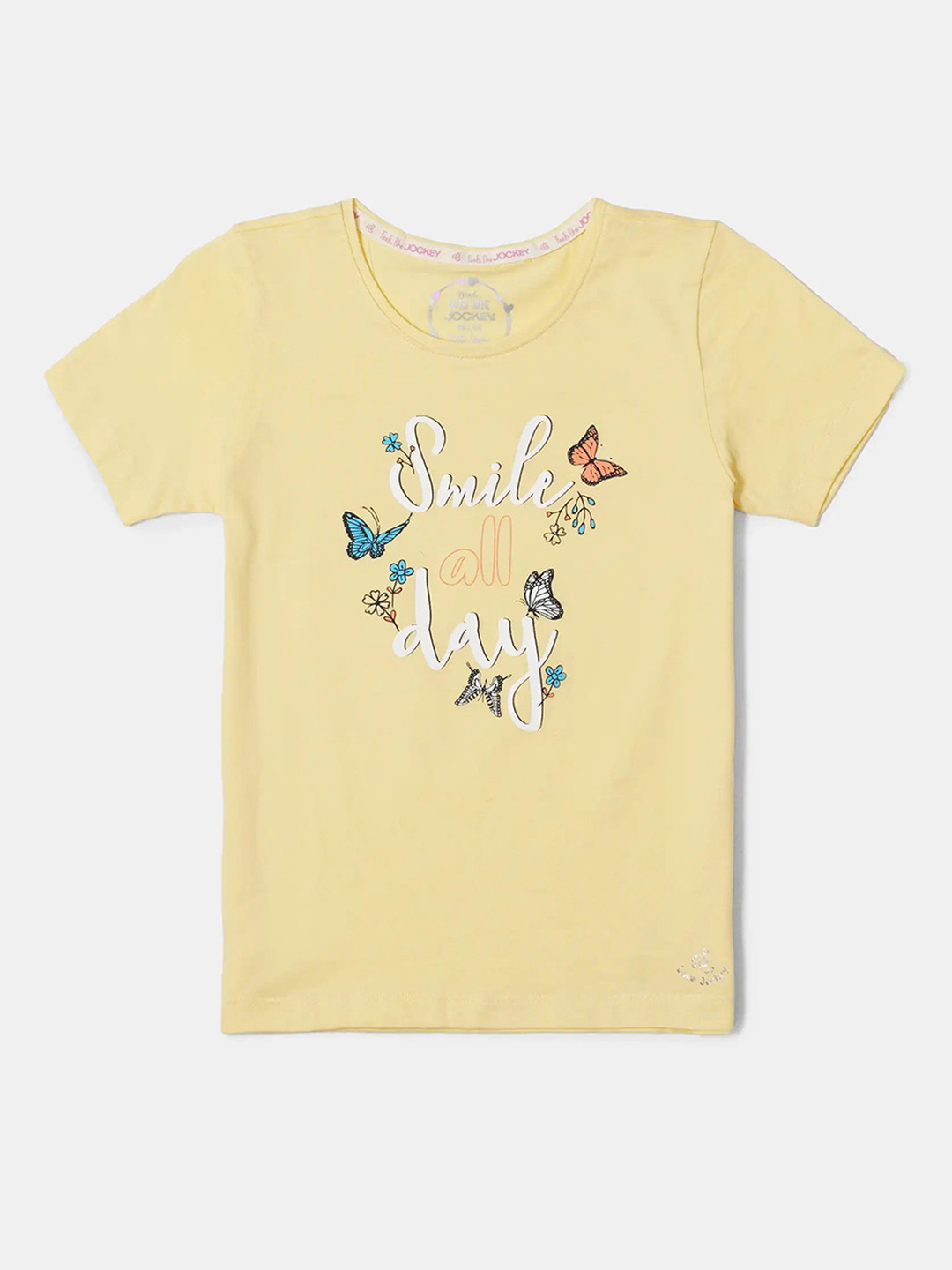 

Jockey Girls Super Combed Cotton Graphic Printed Relaxed Fit T-shirt - RG08, Yellow