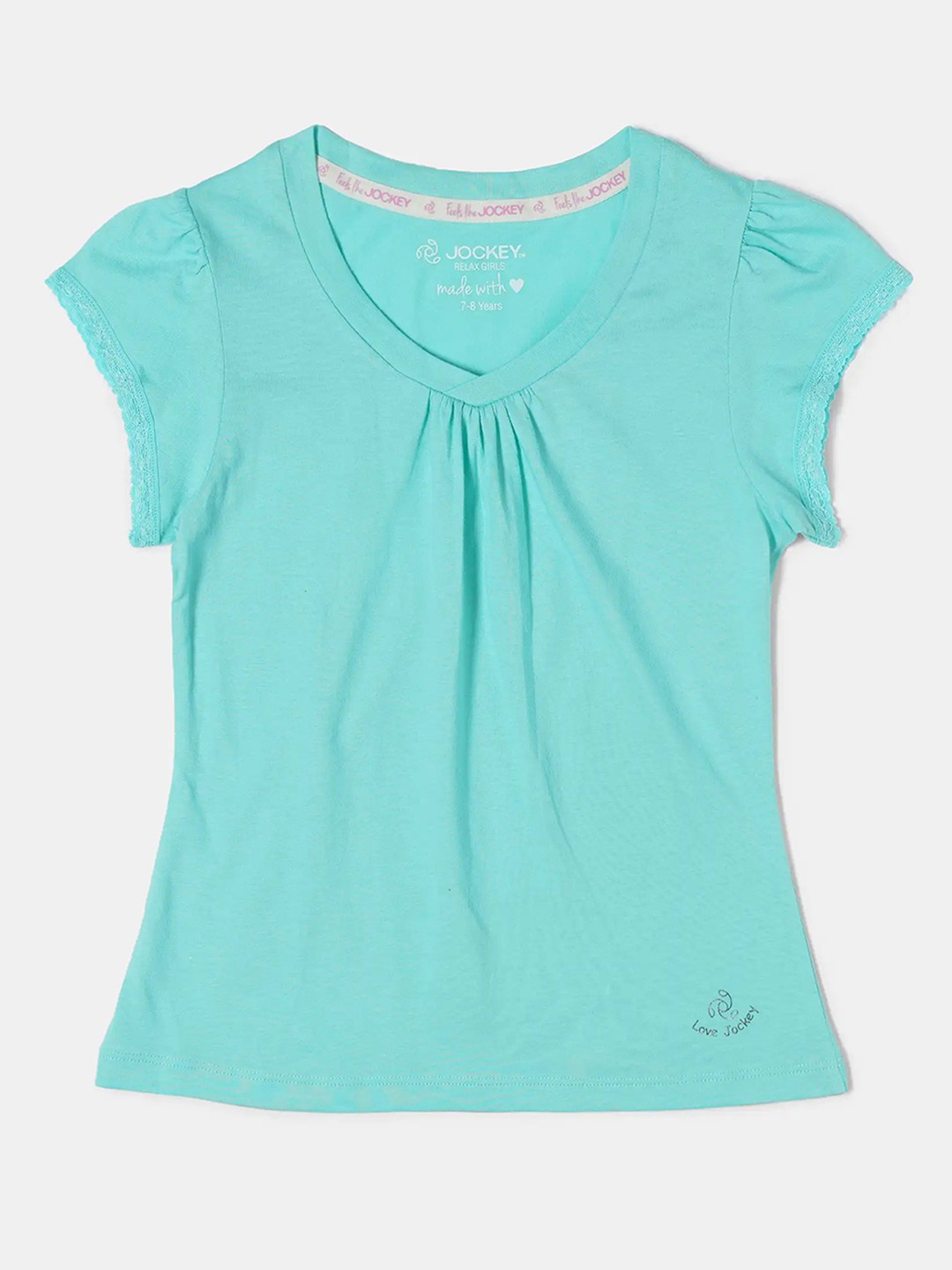 

Jockey Girls Super Combed Cotton Relaxed Fit T-shirt, Green