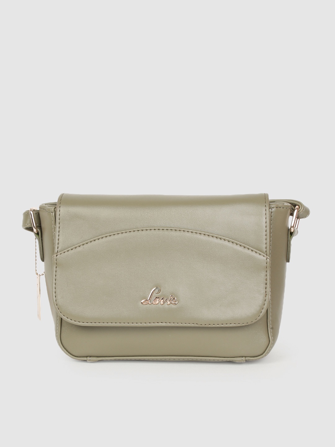 

Lavie Olive Green Structured ROX ROUND FO Sling Bag