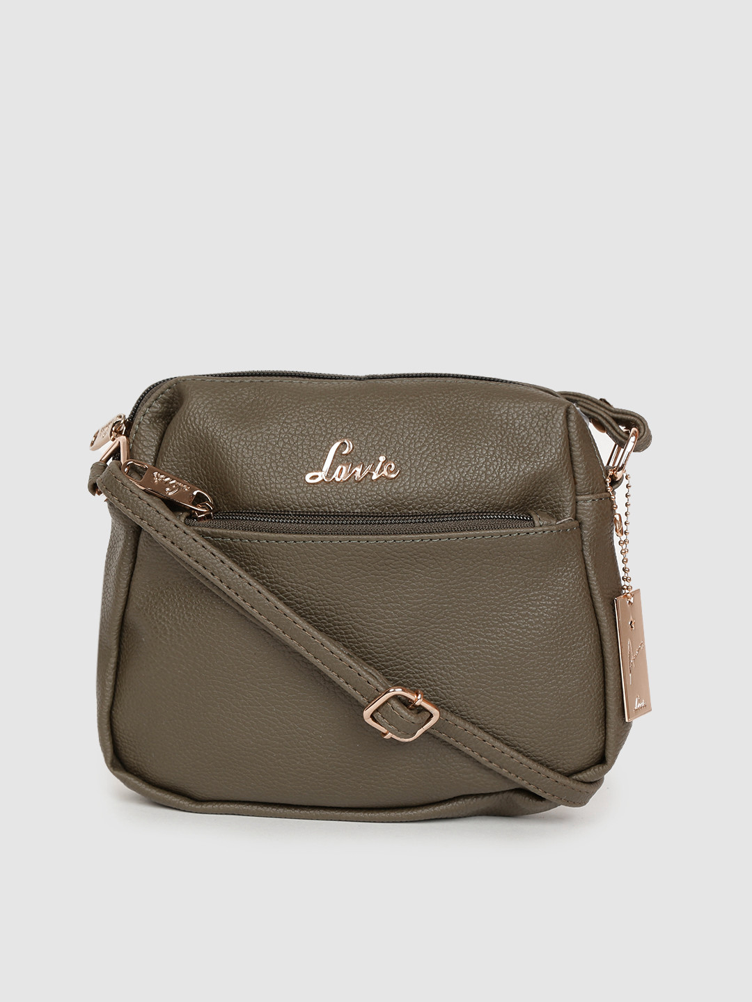 

Lavie Olive Green STELLABOX FRTZIP CSB Sling Bag