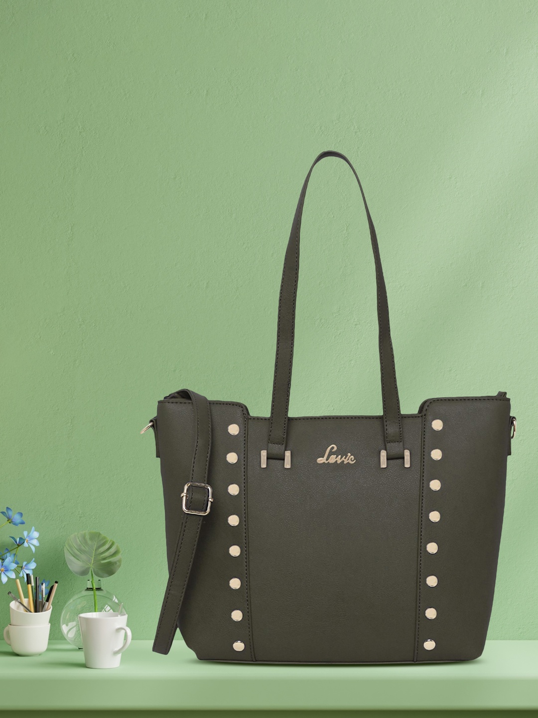 

Lavie Xoth Women Olive Large Tote Bag, Brown