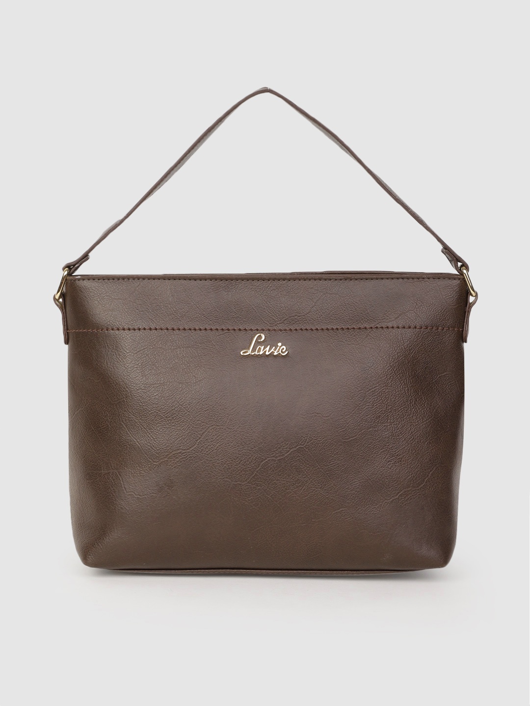 

Lavie Brown Solid Structured Handheld Bag