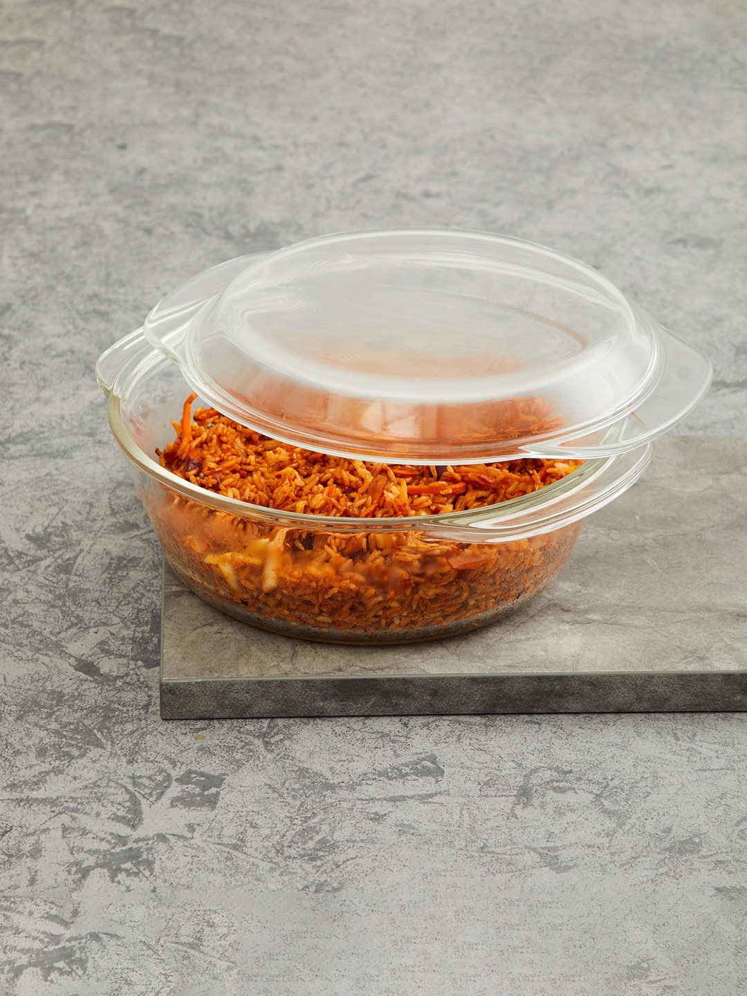 

Home Centre Set of 4 Black & White Sweetshop Borosilicate Casserole with Lid