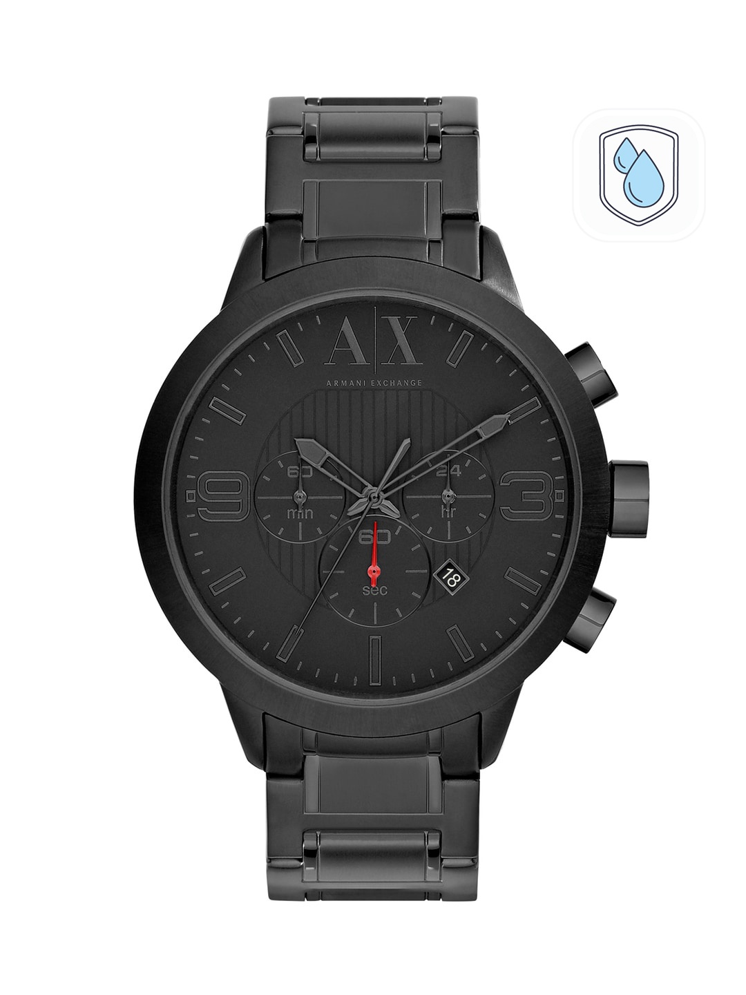 

Armani Exchange Men Black Analogue Dial Chronograph Watch AX1277