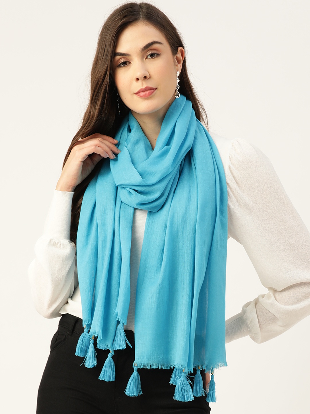 

Anekaant Women Blue Cotton Stole