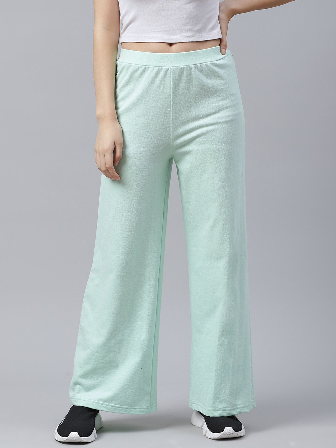 

Laabha Women Green Solid Track Pants