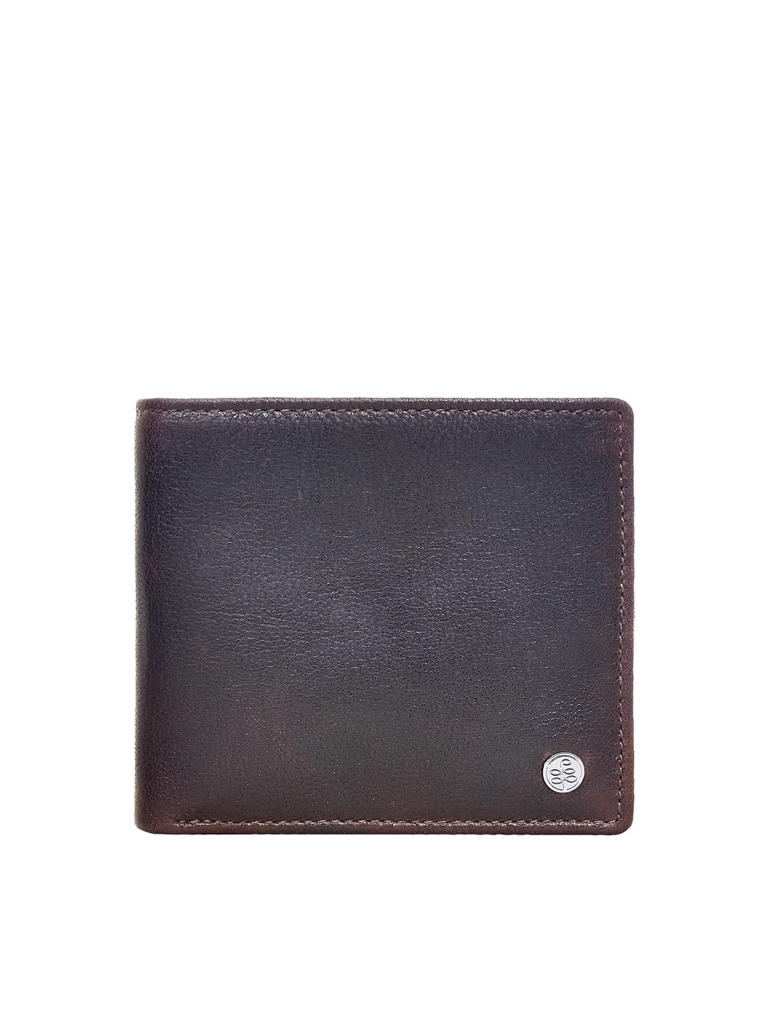 

Eske Men Brown Solid RFID Leather Two Fold Wallet