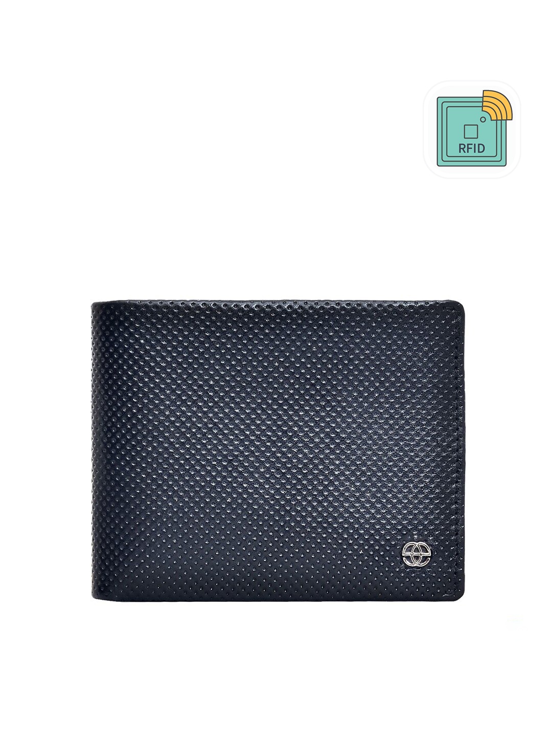 

Eske Men Blue Textured Two Fold Wallet