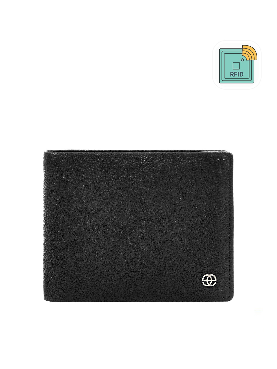 

Eske Men Black Textured Two Fold Wallet