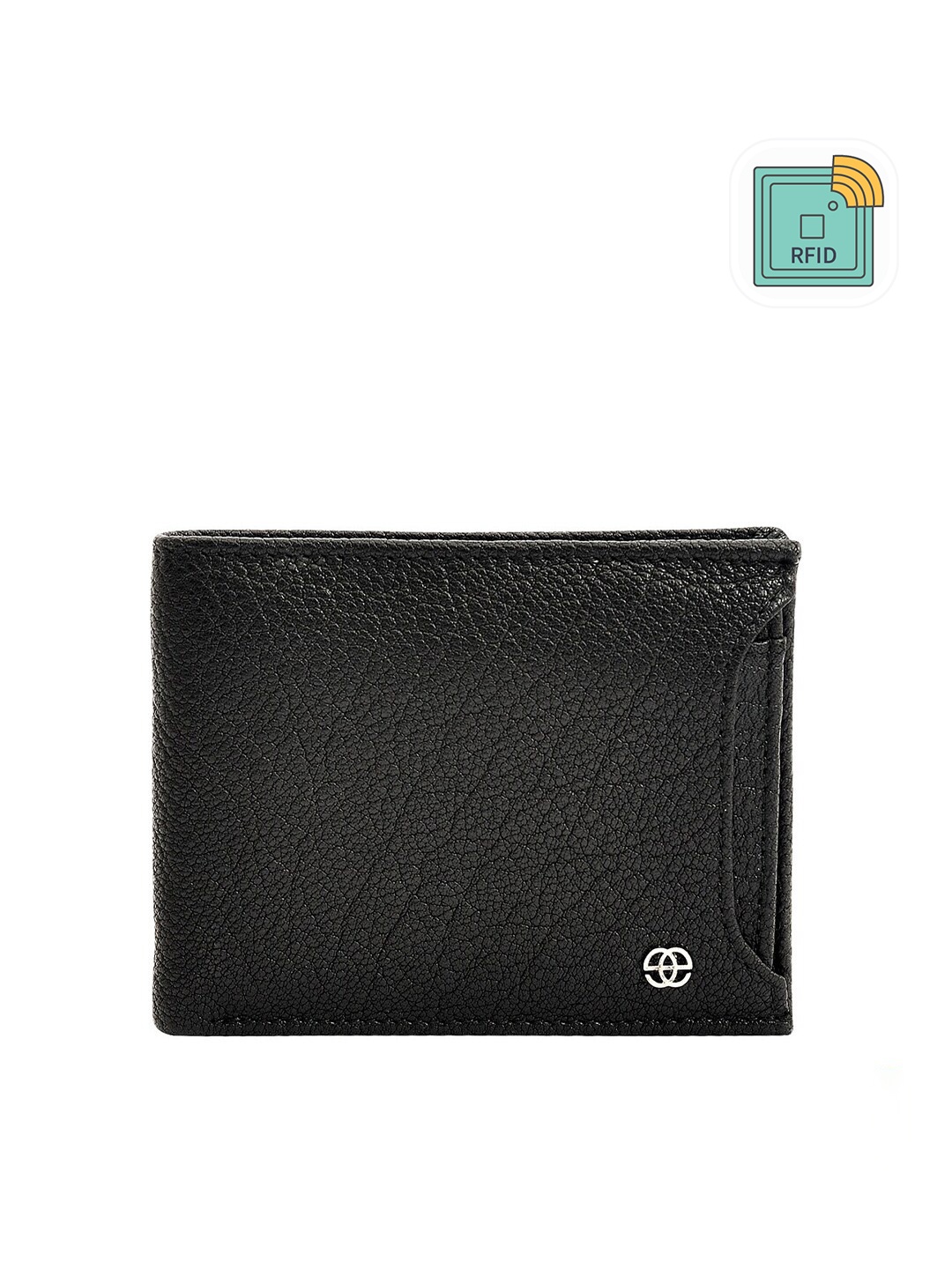 

Eske Men Black Textured Two Fold Wallet