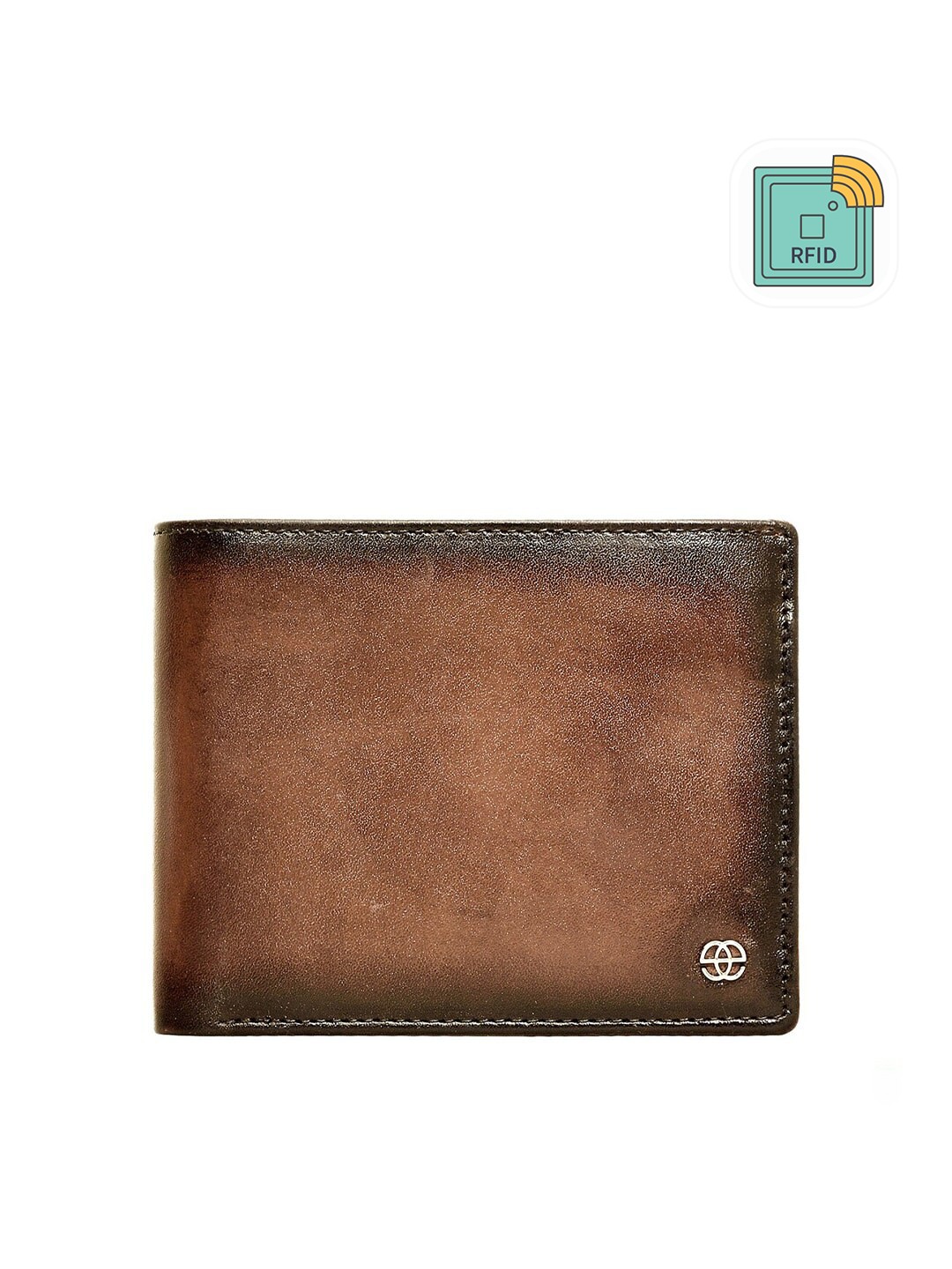 

Eske Men Tan Textured Two Fold Wallet