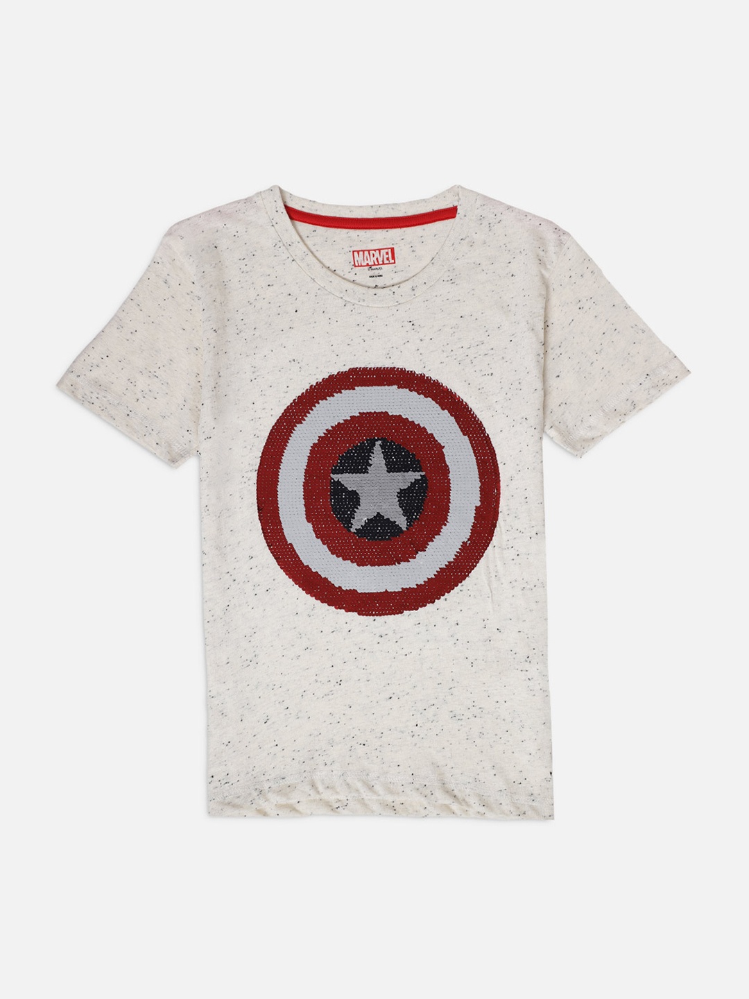 

Kids Ville Boys Grey Captain America Printed T-shirt