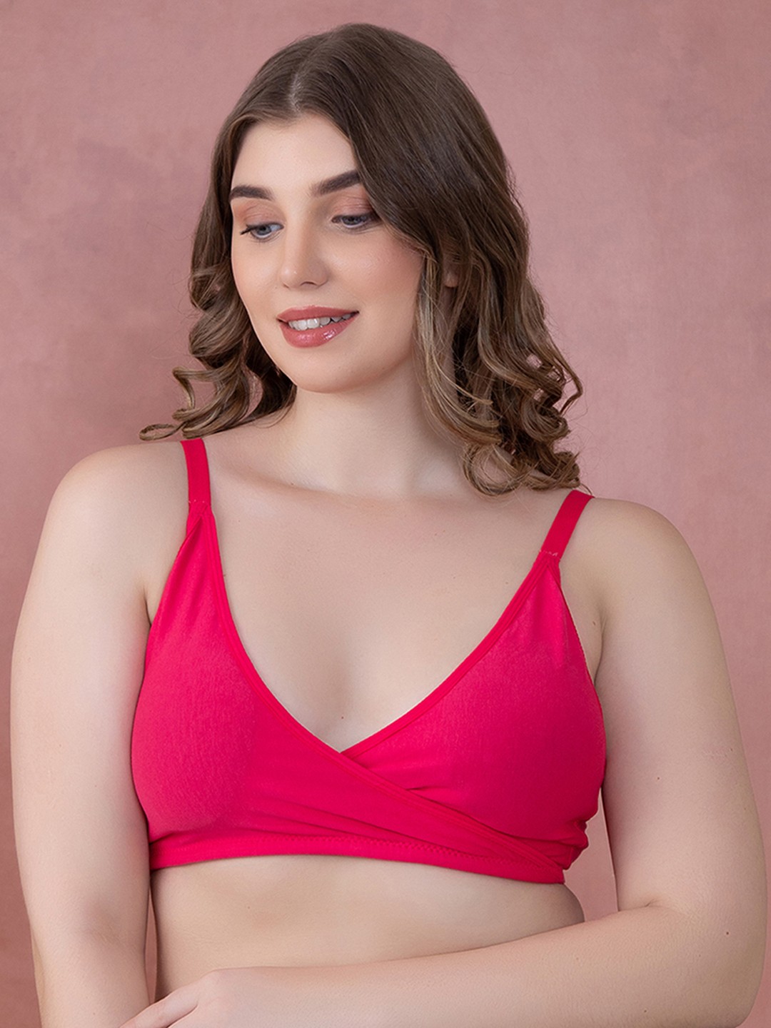 

Clovia Pink Full Coverage Lightly Padded Everyday Bra BR2176P1432B-Pink