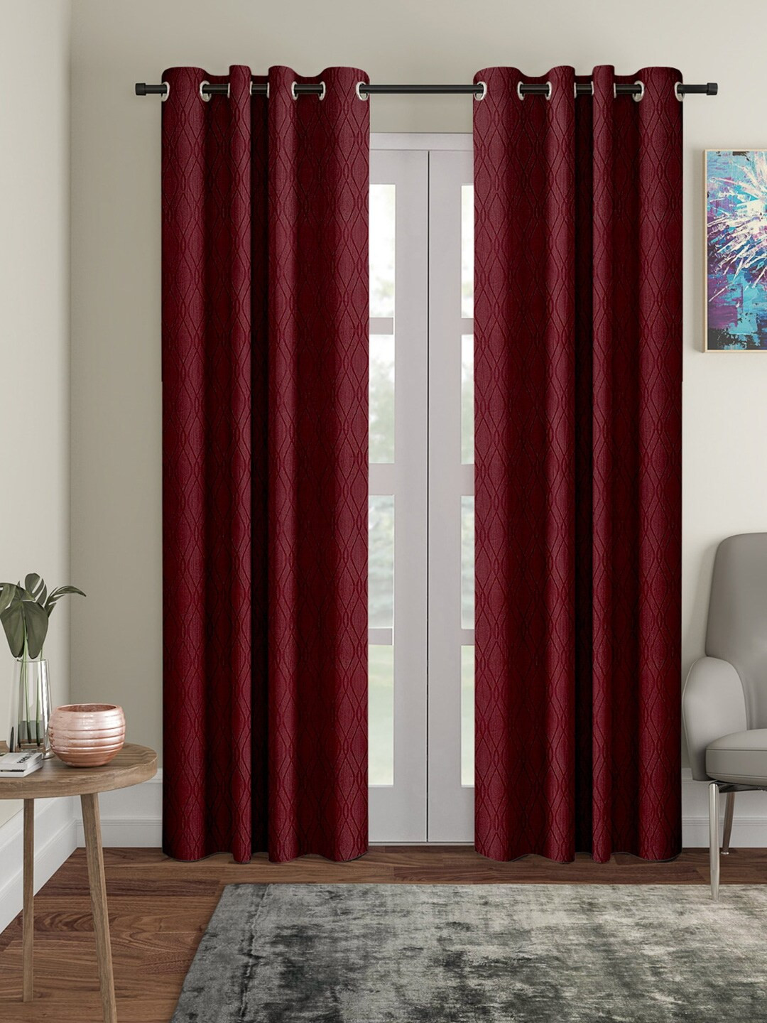 

Cortina Maroon Set of 2 Curtains