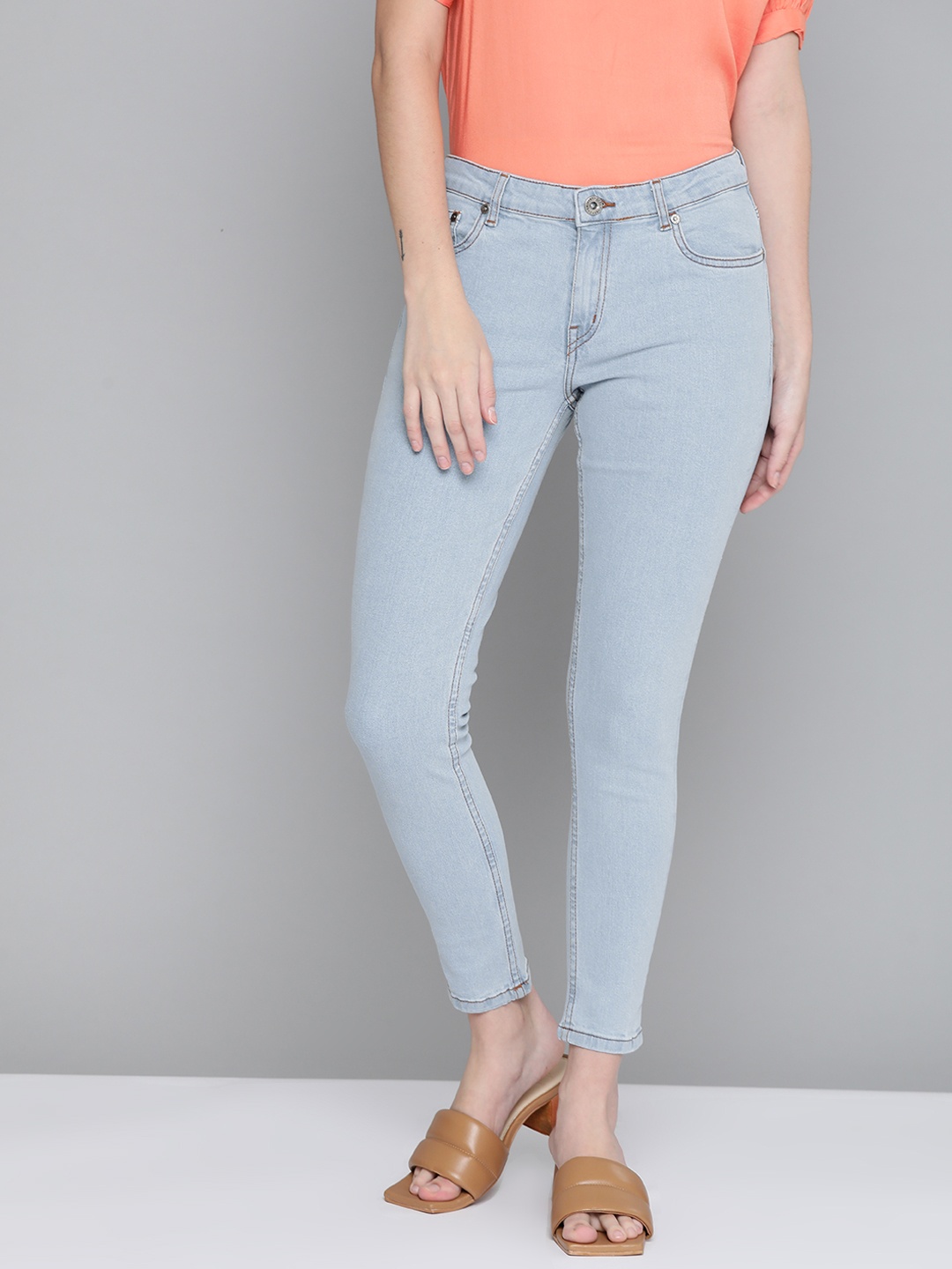 

Chemistry Women Skinny Fit Stretchable Jeans, Blue