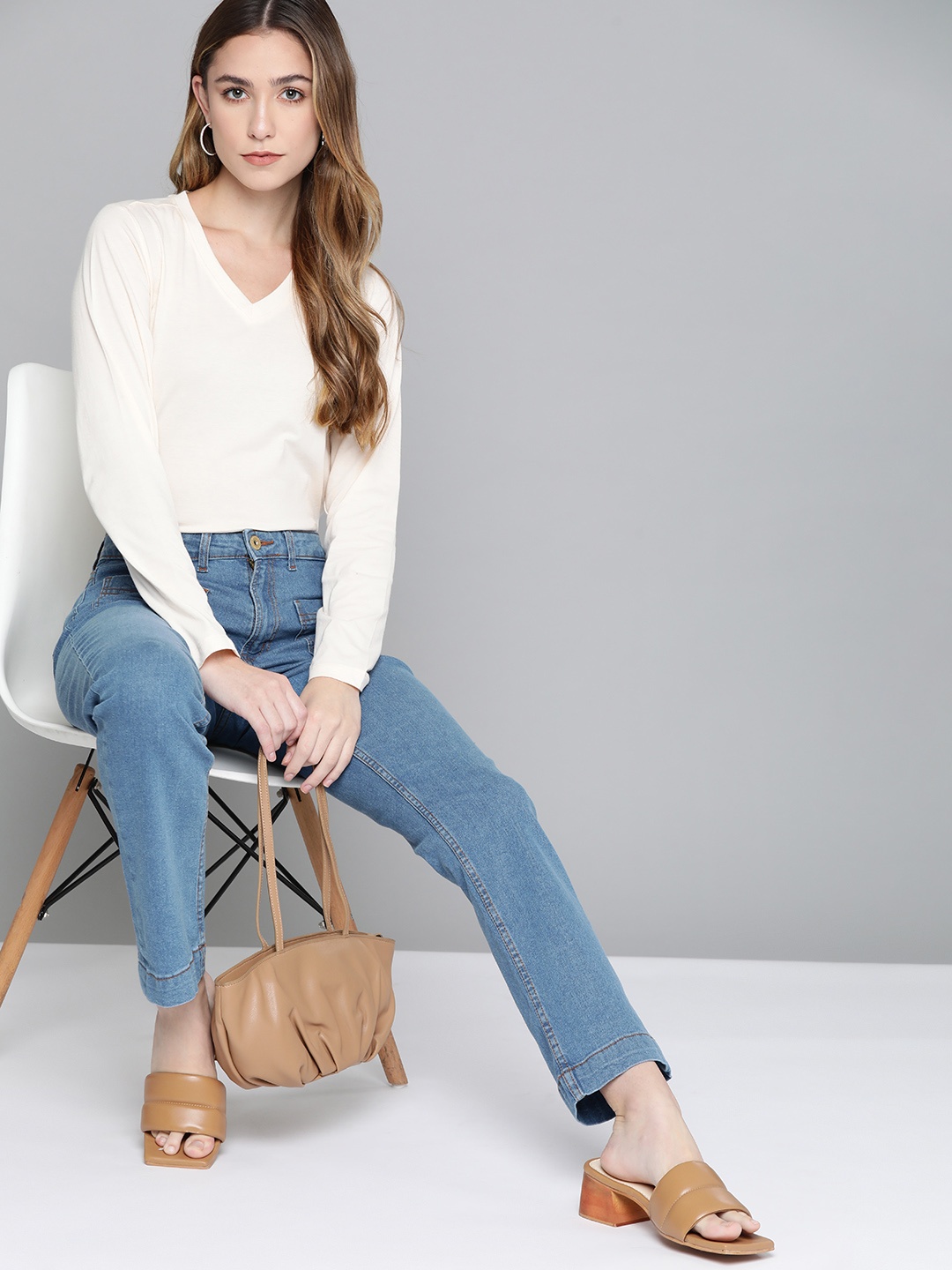 

Chemistry Women Blue Straight Fit Stretchable Jeans