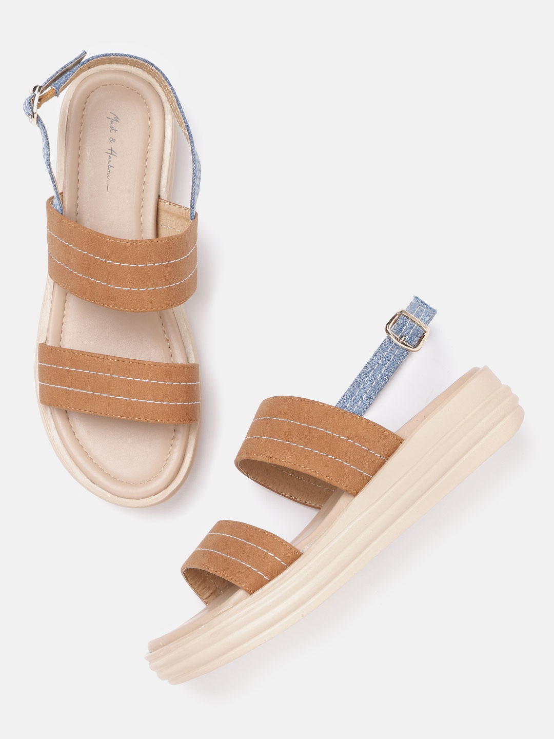 

Mast & Harbour Women Tan Brown Solid Comfort Heels