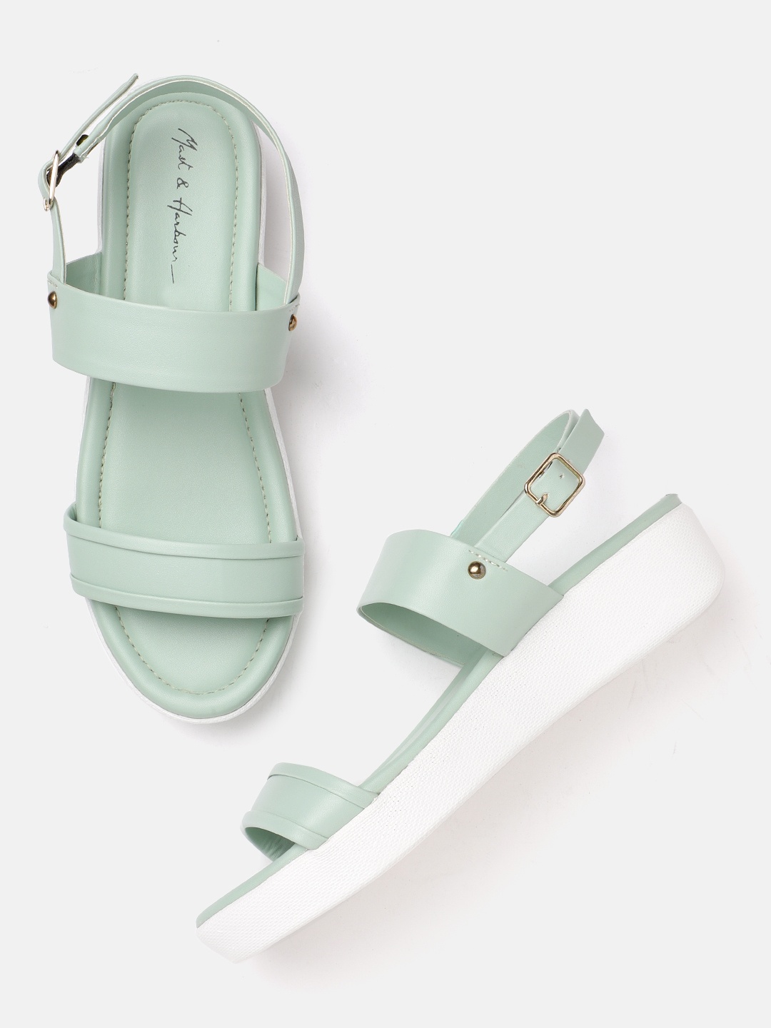 

Mast & Harbour Women Mint Green Flatforms