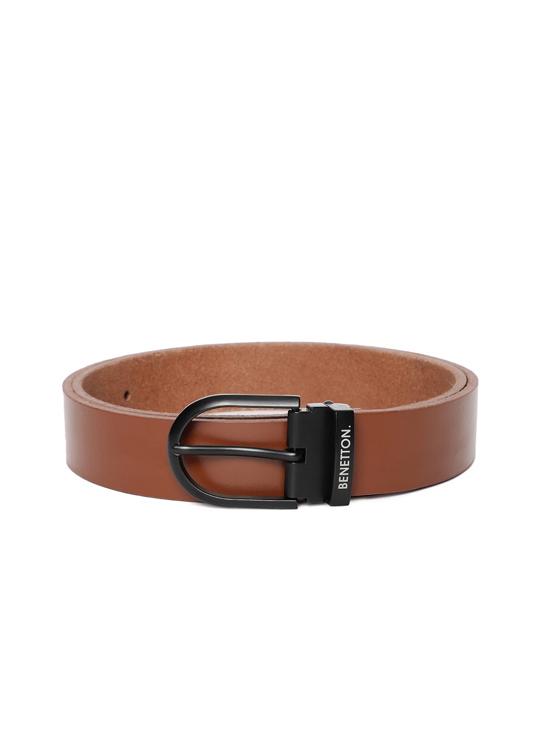 

United Colors of Benetton Men Tan Brown Solid Leather Belt