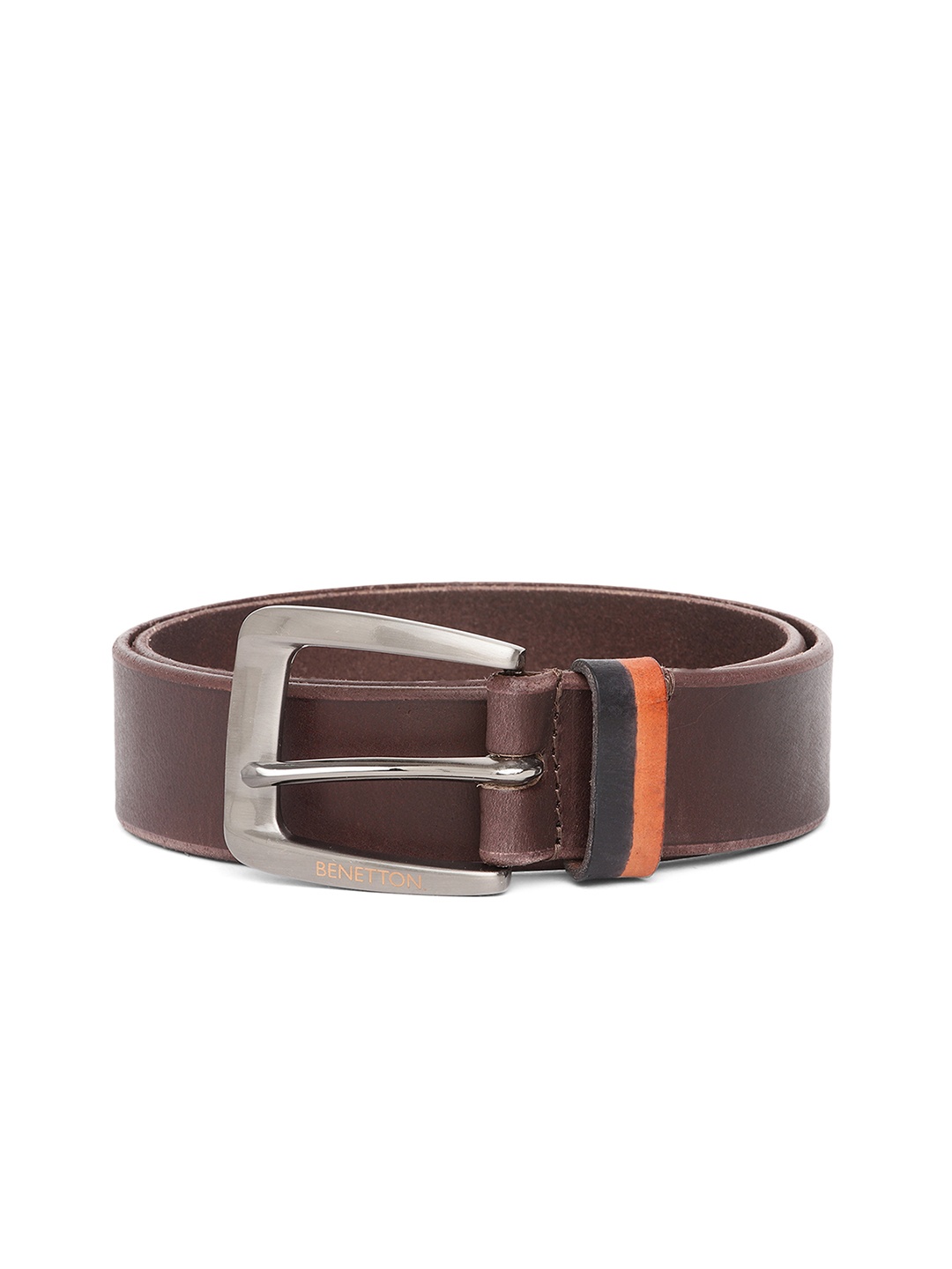 

United Colors of Benetton Men Coffee Brown Solid Leather Belt