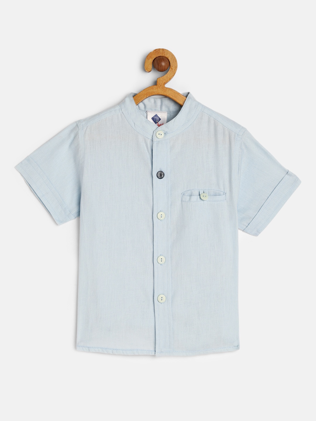 

TONYBOY Boys Blue Premium Regular Fit Pure Cotton Casual Shirt