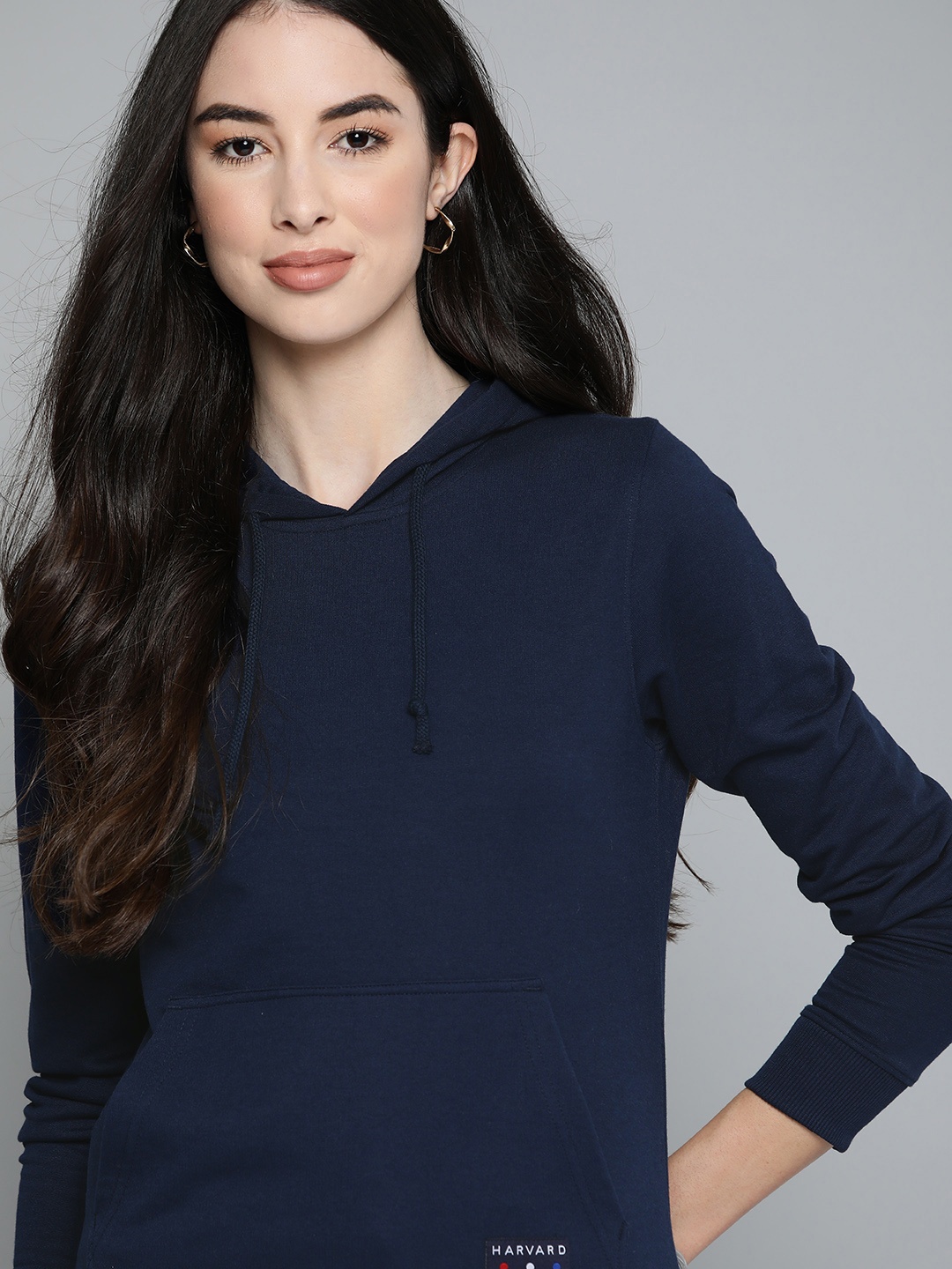 

Harvard Women Navy Blue Hooded Sweatshirt