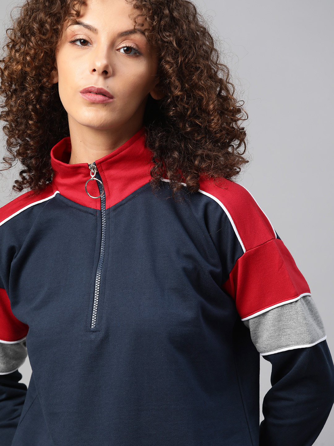 

Harvard Women Navy Blue Solid Sweatshirt