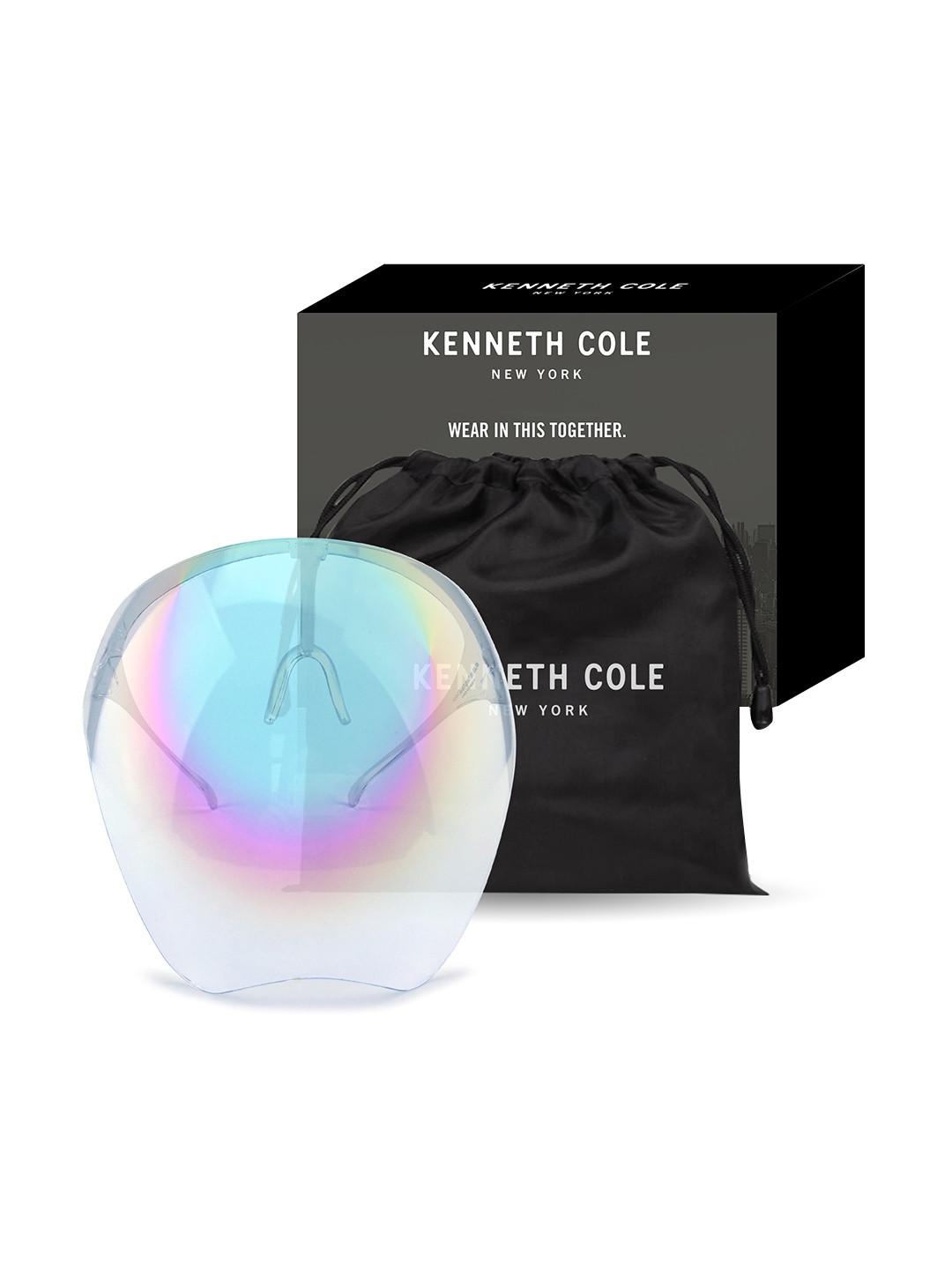 

Kenneth Cole Unisex Multicolored Solid Goggle Style Face Shield, Multi