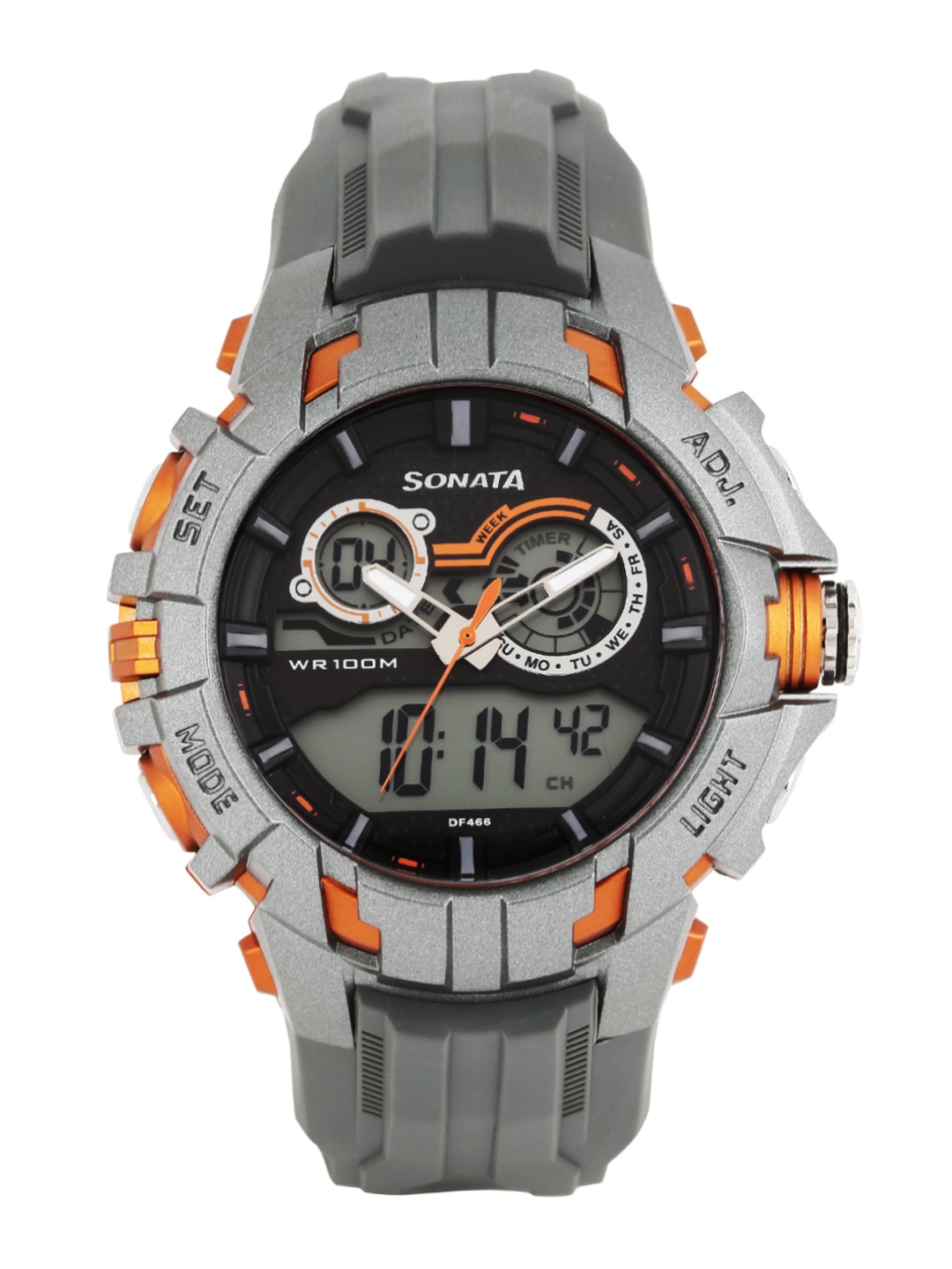 

Sonata Men Grey Analogue & Digital Chronograph Watch 77045PP03
