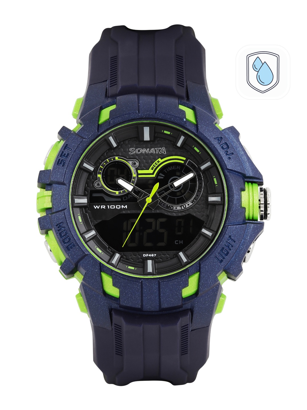 

Sonata Men Grey Analogue & Digital Chronograph Watch 77045PP04
