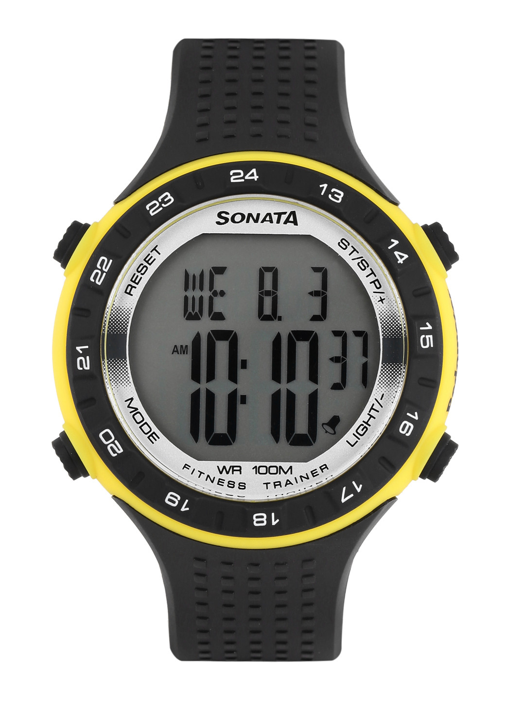 

Sonata Ocean Series Men Black Digital Watch with Pedometer 77041PP04