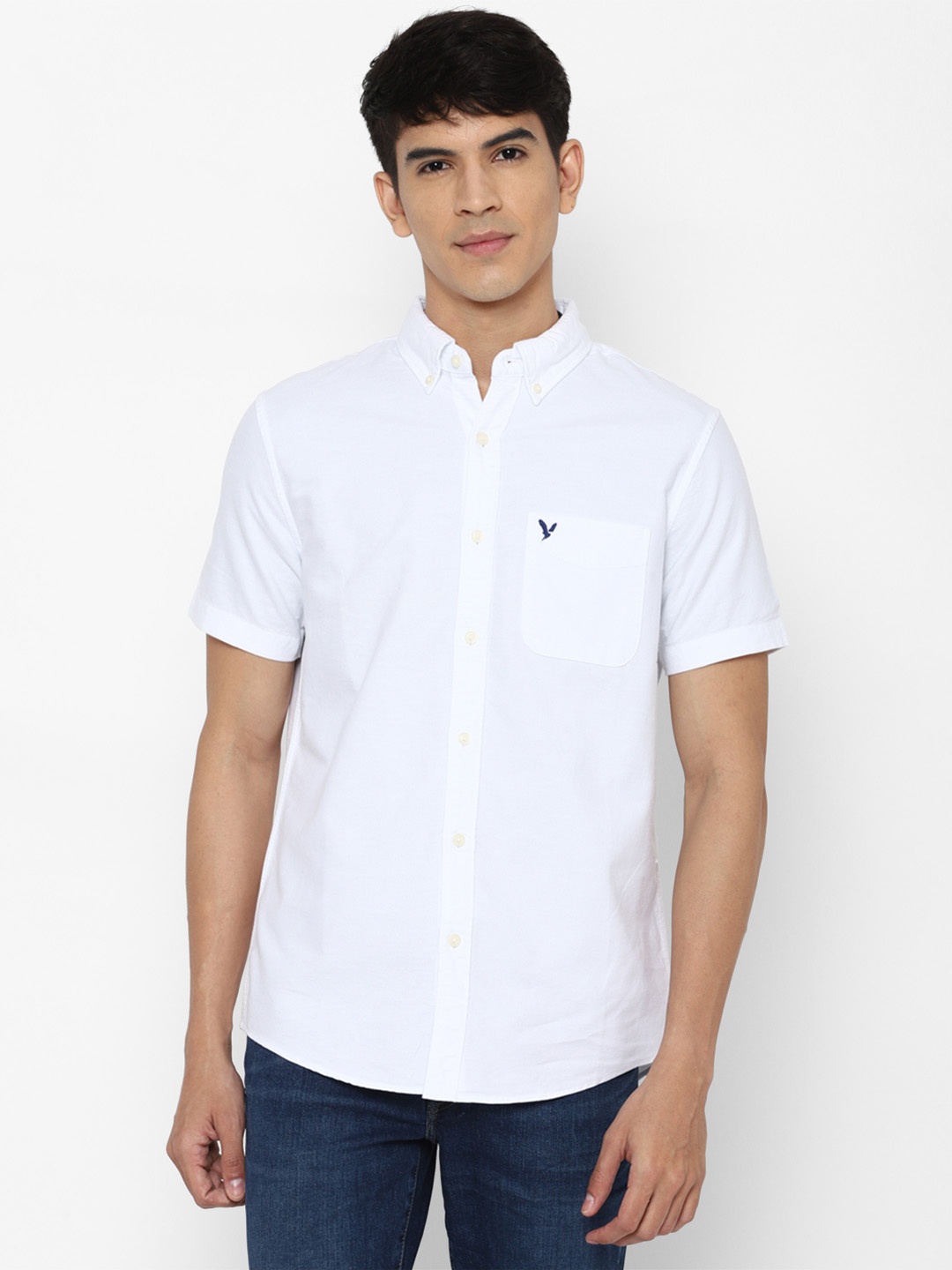 

AMERICAN EAGLE OUTFITTERS Men White Cotton Casual Shirt