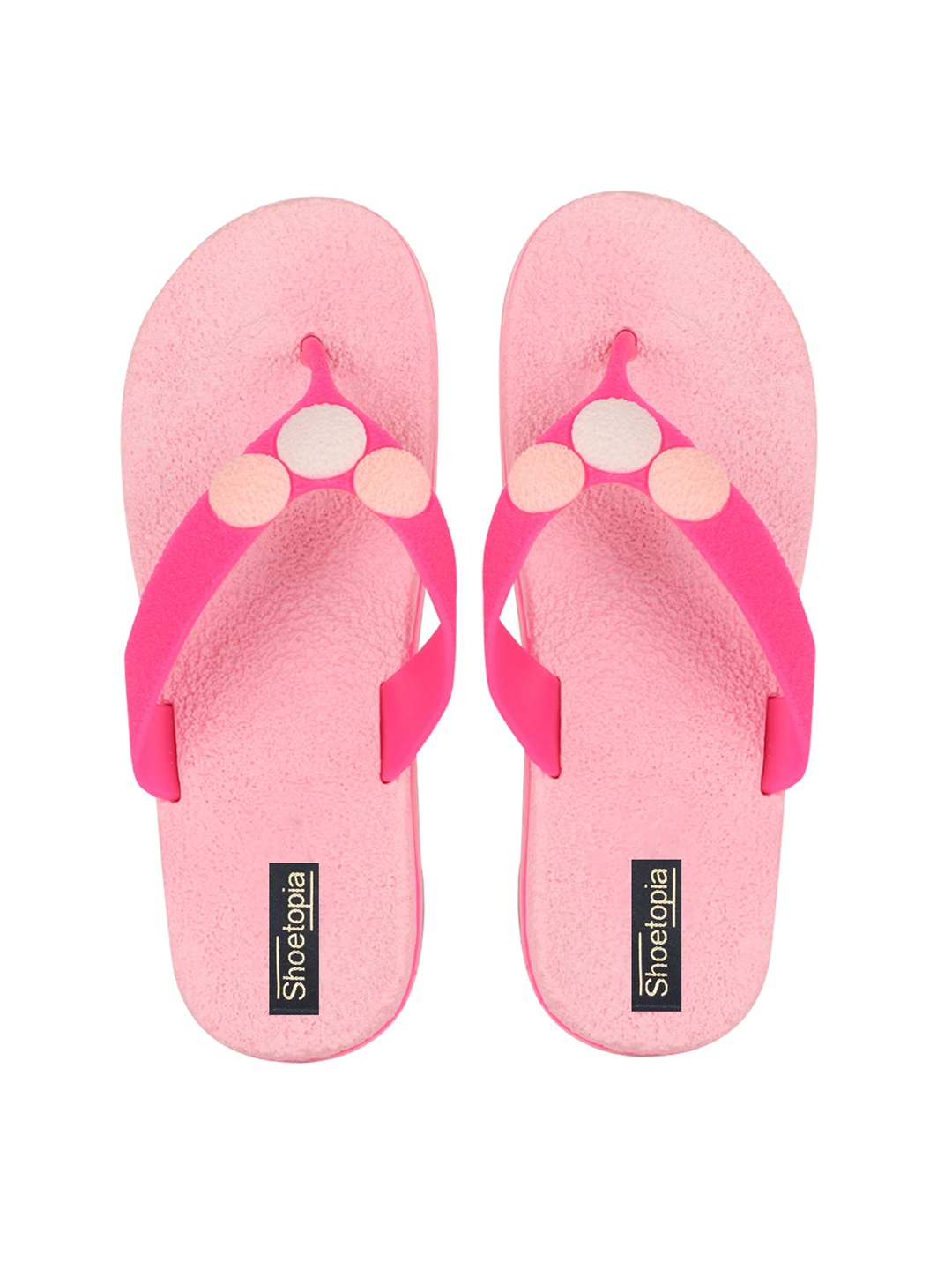 

Shoetopia Girls Pink Printed Thong Flip-Flops