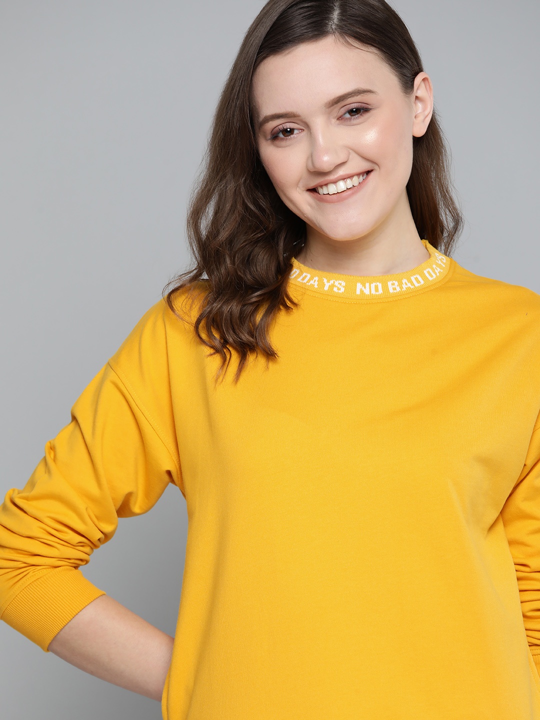 

Mast & Harbour Women Yellow Sweatshirt