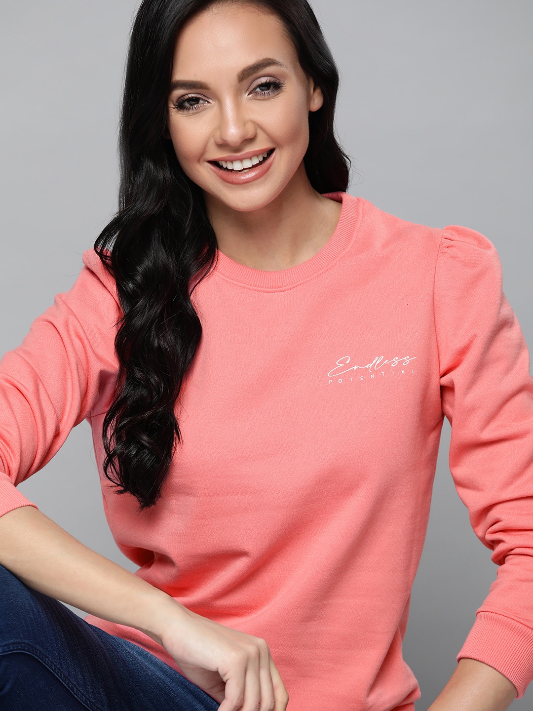 

Mast & Harbour Women Pink Solid Sweatshirt