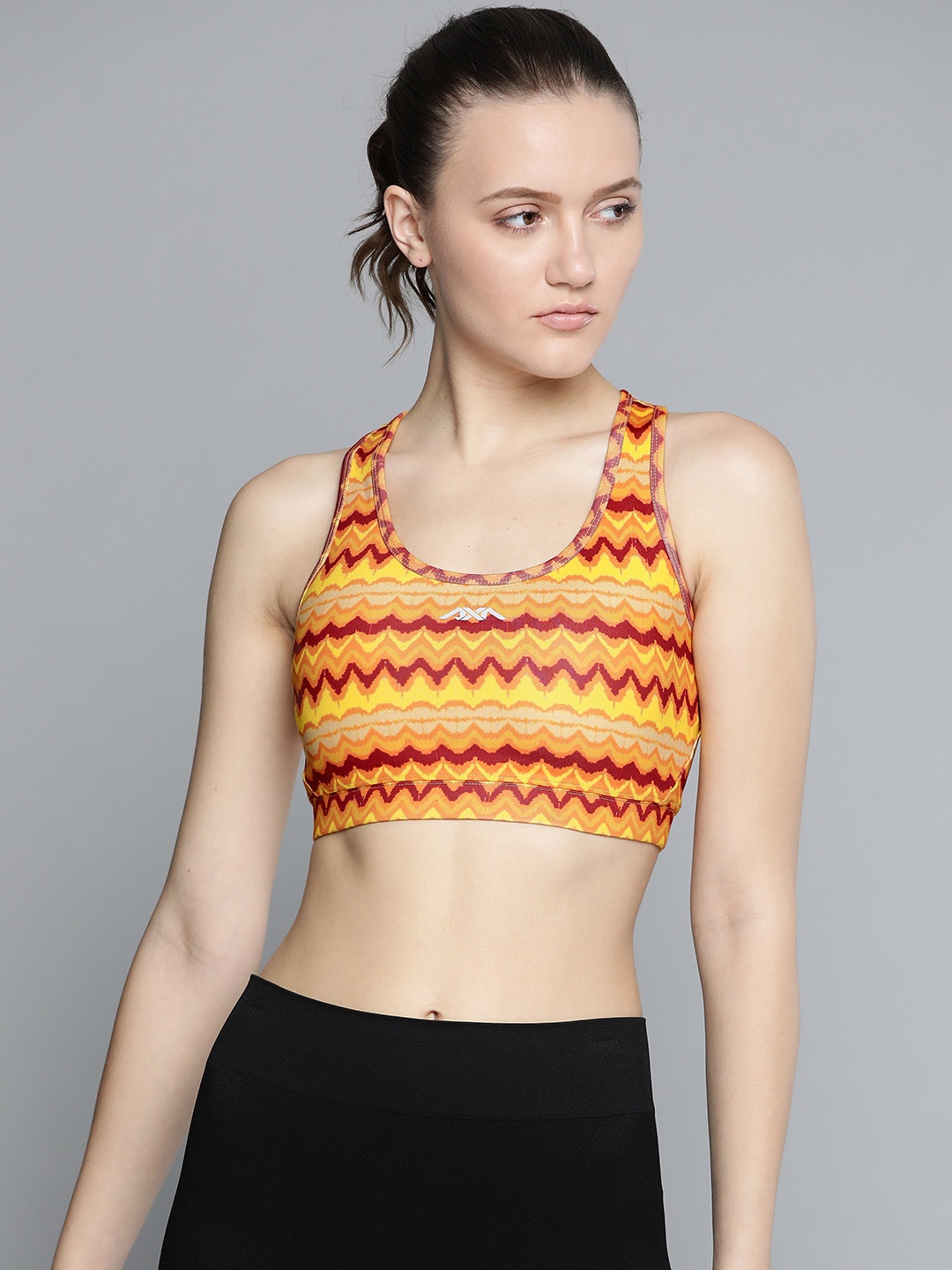 

Alcis Orange Self Design Workout Bra
