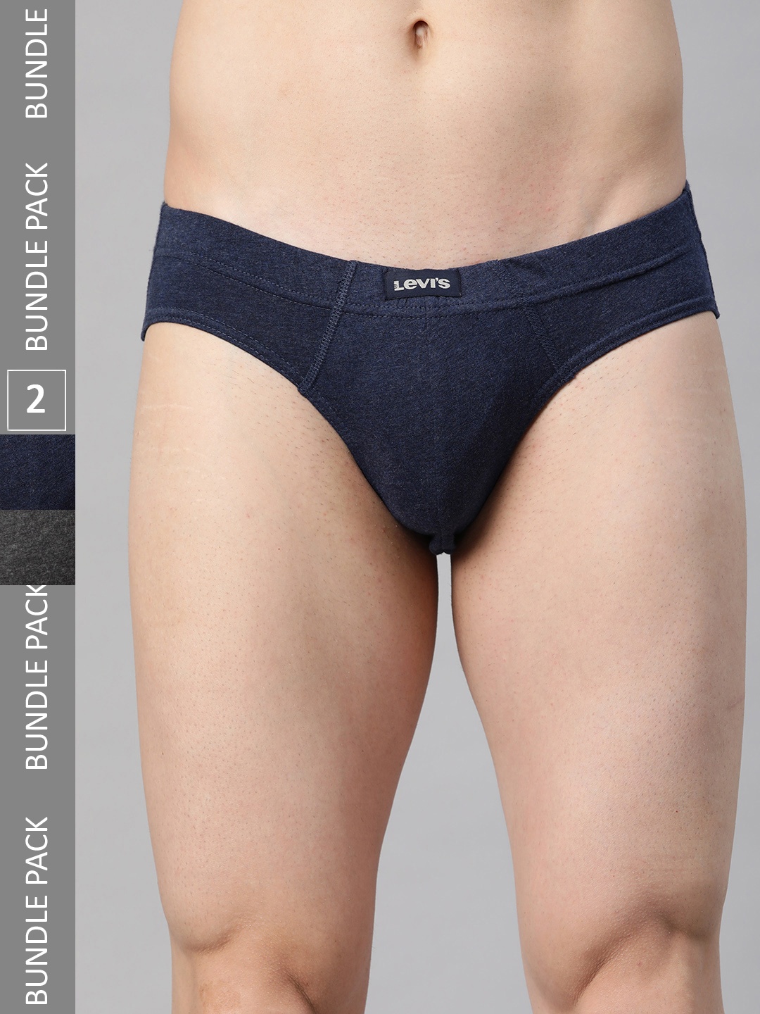 

Levis Men Pack of 2 Assorted Smartskin Technology Cotton Briefs with Tag Free Comfort -011
