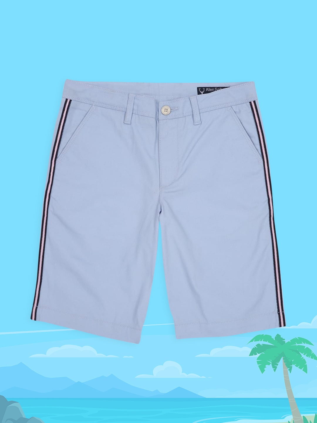 

Allen Solly Junior Boys Blue Mid-Rise Regular Shorts